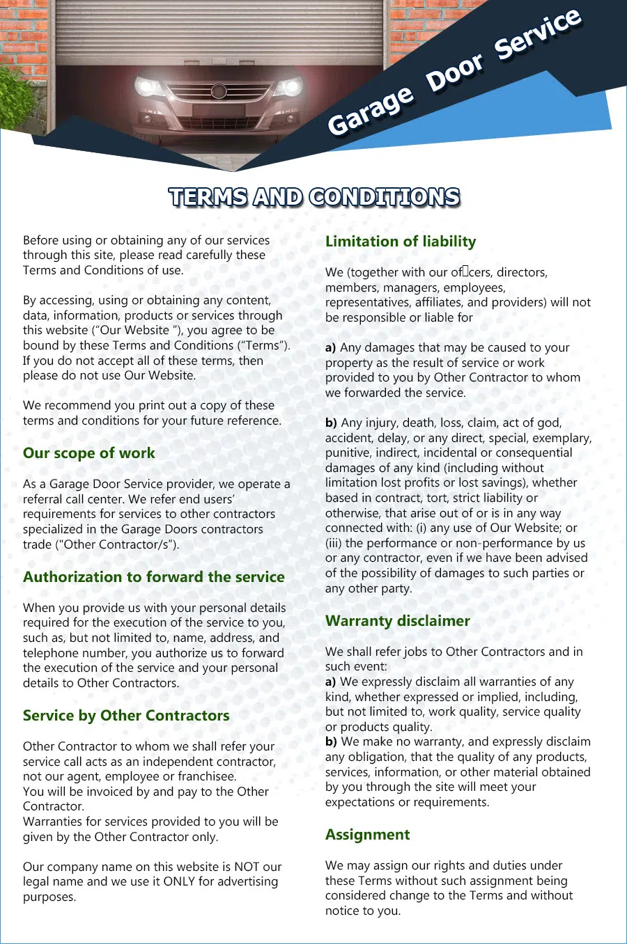 United Garage Door Potomac, MD 301-723-7399